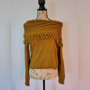 Angel of the North Anthropologie Women's Fringe Sweater Size M